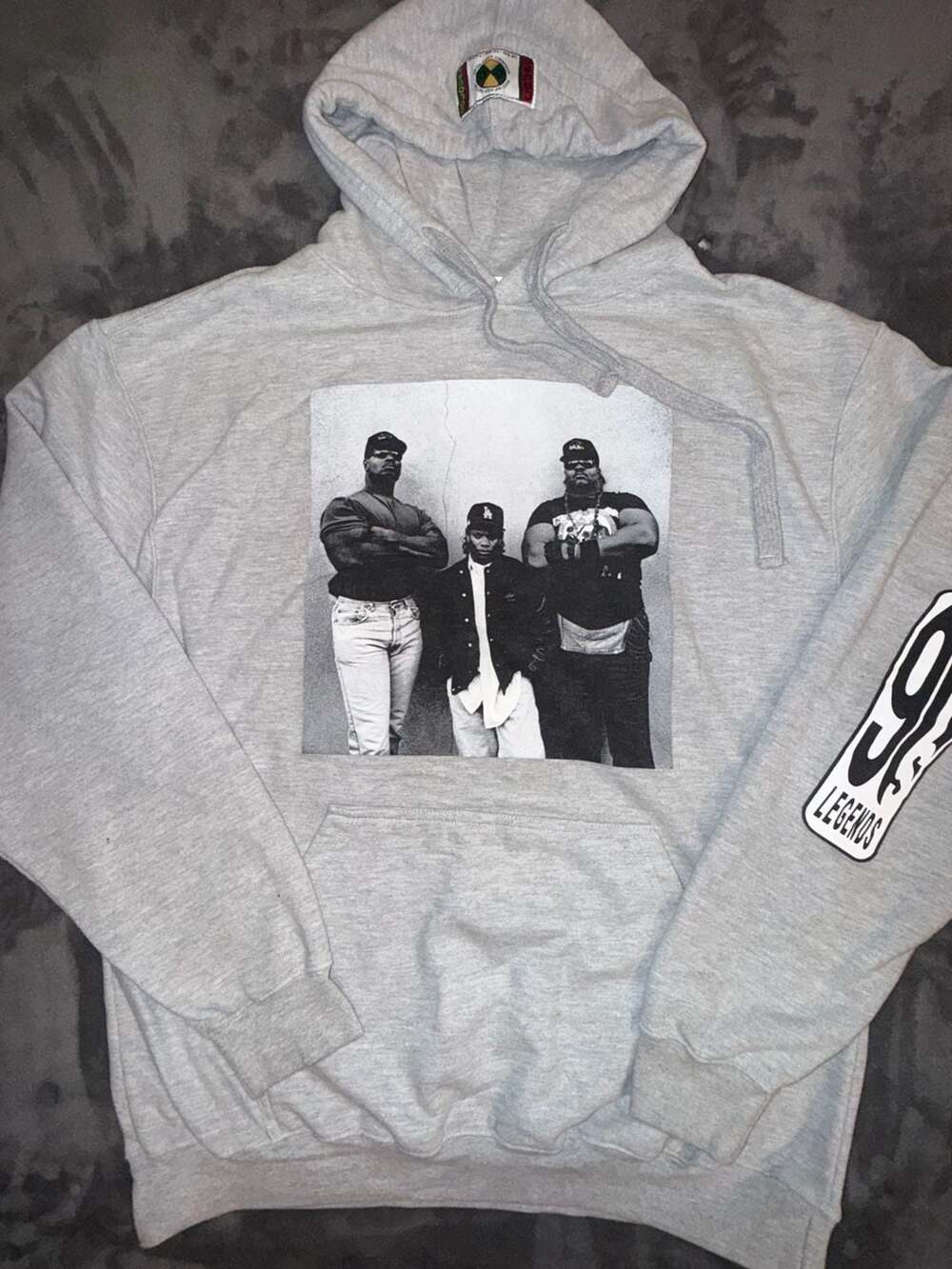 Cross Colours x Eazy E  90s Legends Grey Graphic Hoodie Sweatshirt Large